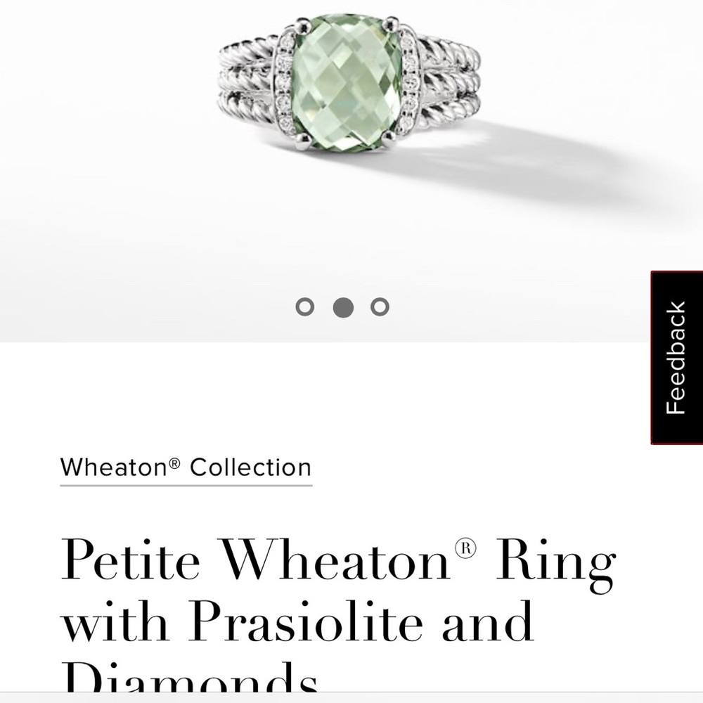 David Yurman Petite Wheaton Ring With Prasiolite View 2